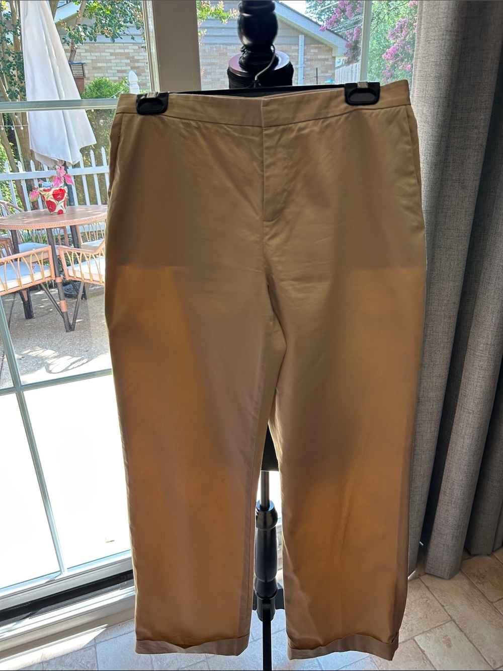 Ralph Lauren Women's Khaki Straight-Leg Chinos